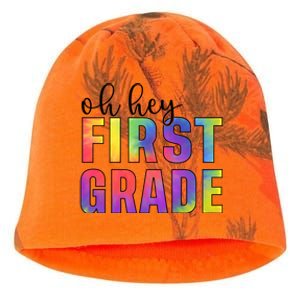 Back To School Students Teachers Oh Hey 1St First Grade Funny Gift Kati - Camo Knit Beanie