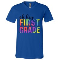 Back To School Students Teachers Oh Hey 1St First Grade Funny Gift V-Neck T-Shirt