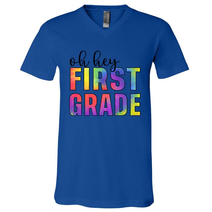 Back To School Students Teachers Oh Hey 1St First Grade Funny Gift V-Neck T-Shirt