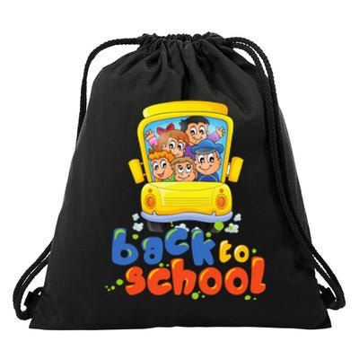 Black To School Funny College Teacher Fun Drawstring Bag