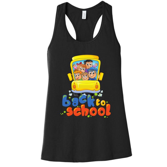 Black To School Funny College Teacher Fun Women's Racerback Tank