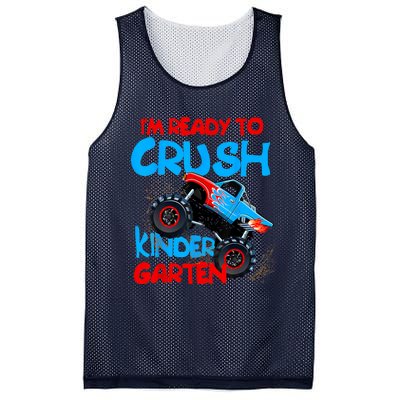 Back To School First Day Of Kindergarten Monster Truck Mesh Reversible Basketball Jersey Tank