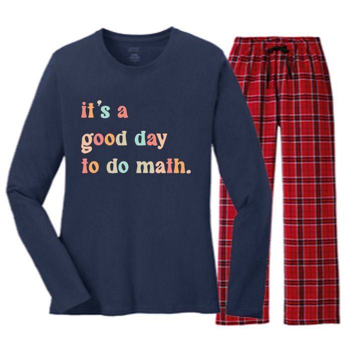 Back To School Its A Good Day To Do Math Teachers Women's Long Sleeve Flannel Pajama Set 