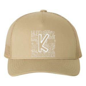 Back To School First Day Of School Typography Kindergarten Yupoong Adult 5-Panel Trucker Hat