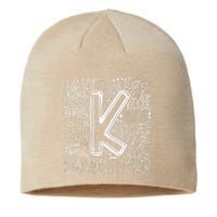 Back To School First Day Of School Typography Kindergarten Sustainable Beanie