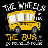 Back To School The Wheels On The Bus Stripe Pom Pom Beanie