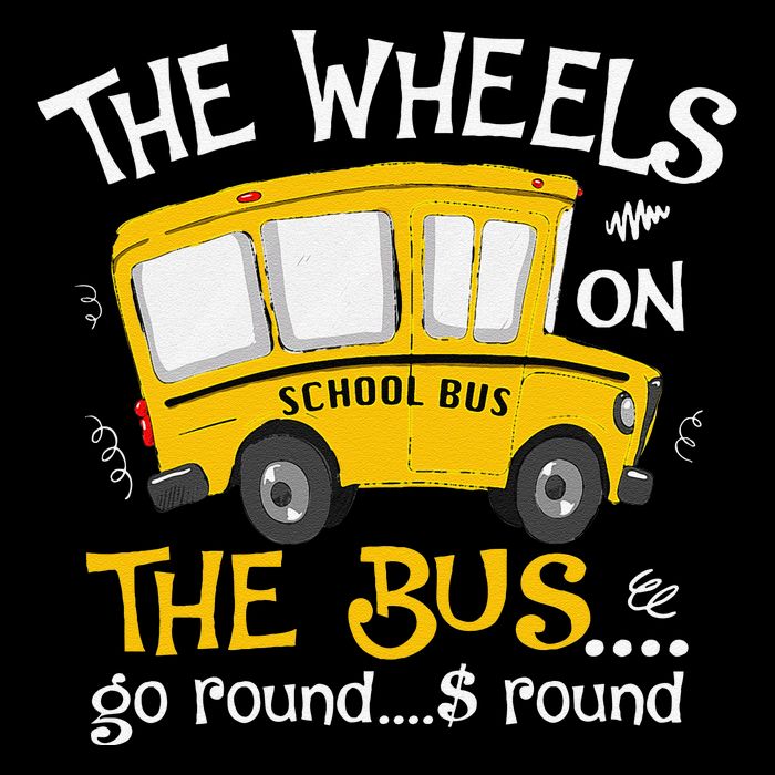 Back To School The Wheels On The Bus Stripe Pom Pom Beanie