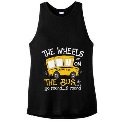 Back To School The Wheels On The Bus Ladies PosiCharge Tri-Blend Wicking Tank