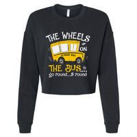 Back To School The Wheels On The Bus Cropped Pullover Crew