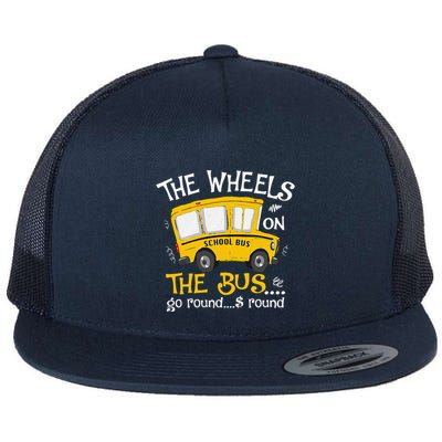Back To School The Wheels On The Bus Flatbill Hat