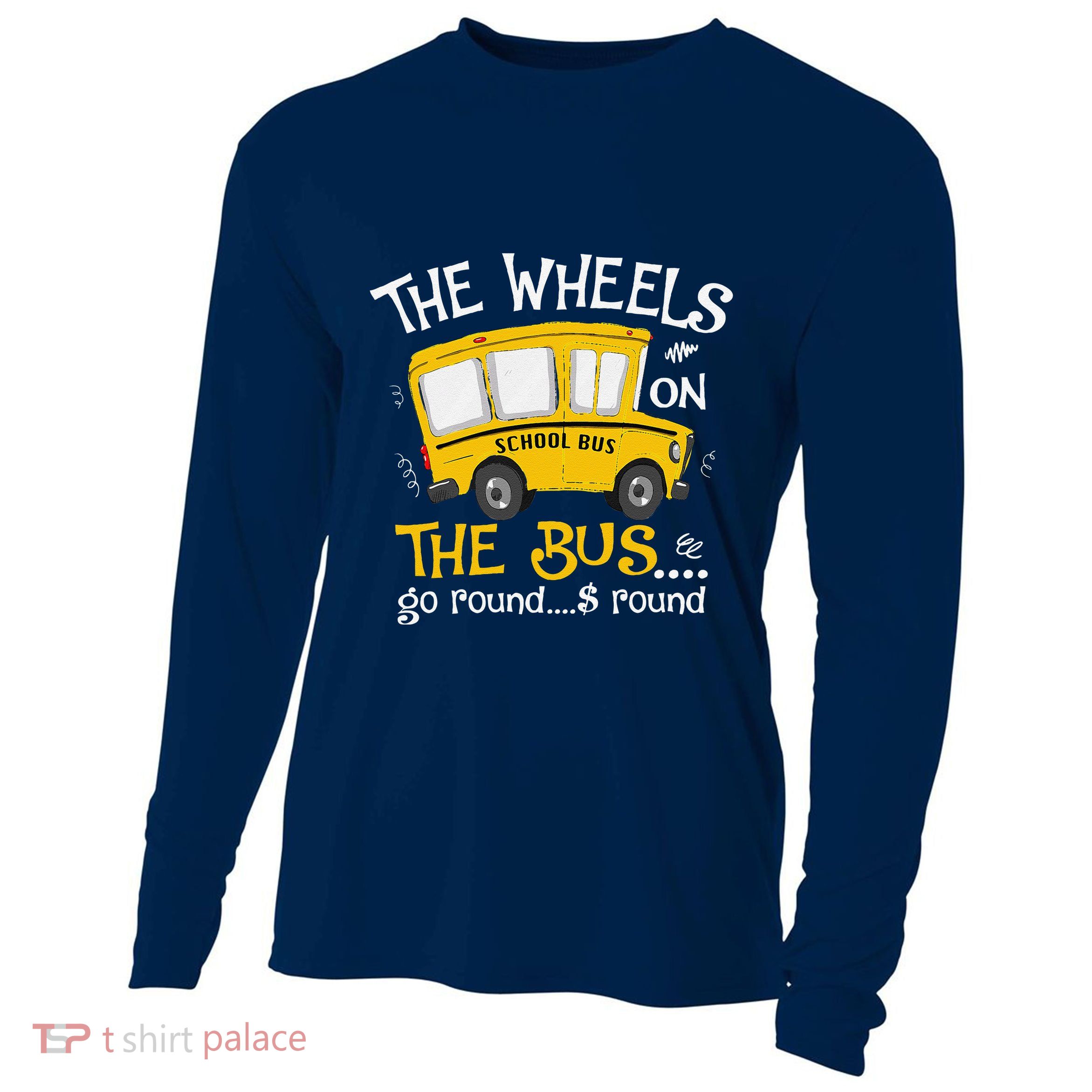 Back To School The Wheels On The Bus Cooling Performance Long Sleeve Crew