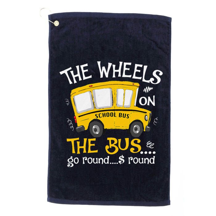 Back To School The Wheels On The Bus Golf Towel