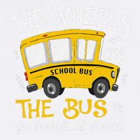 Back To School The Wheels On The Bus Garment-Dyed Sweatshirt