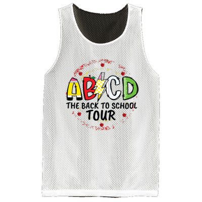 Back To School For Teachers Abcd Teacher Mesh Reversible Basketball Jersey Tank