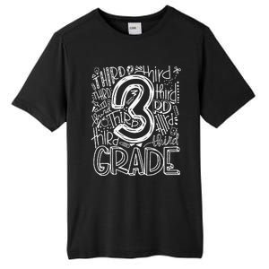 Back To School First Day Of School Typography Third Grade Gift Tall Fusion ChromaSoft Performance T-Shirt