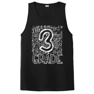 Back To School First Day Of School Typography Third Grade Gift PosiCharge Competitor Tank