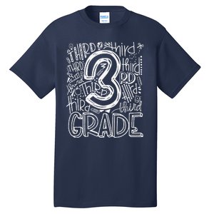 Back To School First Day Of School Typography Third Grade Gift Tall T-Shirt