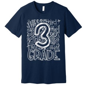 Back To School First Day Of School Typography Third Grade Gift Premium T-Shirt