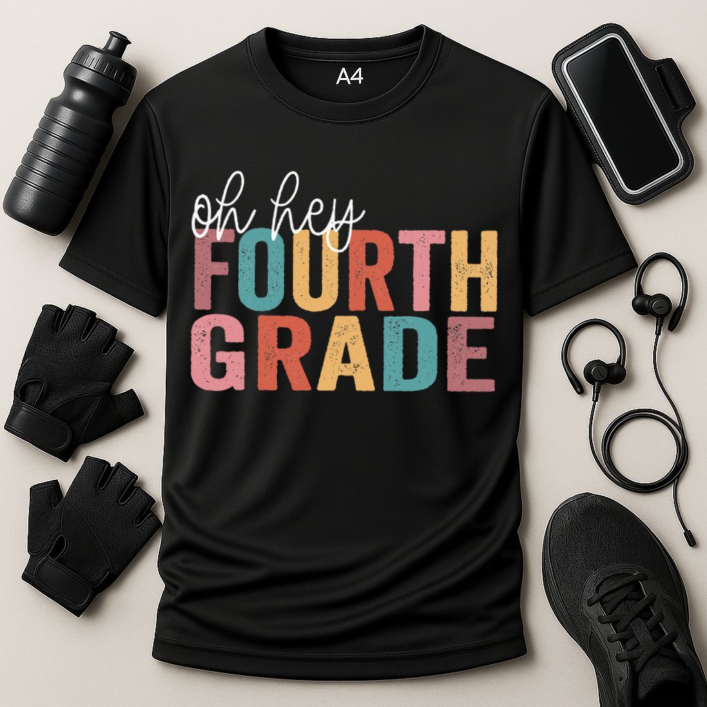 Back To School Students Teacher Oh Hey 4th Fourth Grade Cooling Performance Crew T-Shirt