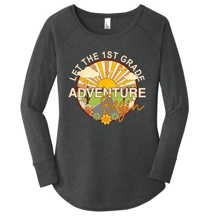 Back To School Let The 1st Grade Adventure Begin Women's Perfect Tri Tunic Long Sleeve Shirt