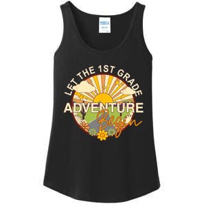 Back To School Let The 1st Grade Adventure Begin Ladies Essential Tank