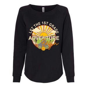 Back To School Let The 1st Grade Adventure Begin Womens California Wash Sweatshirt