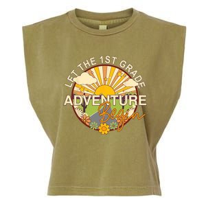 Back To School Let The 1st Grade Adventure Begin Garment-Dyed Women's Muscle Tee