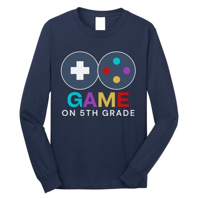 Back To School Game On 5th Grade Funny Gamer Long Sleeve Shirt