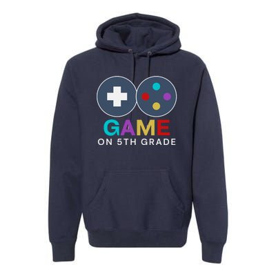 Back To School Game On 5th Grade Funny Gamer Premium Hoodie