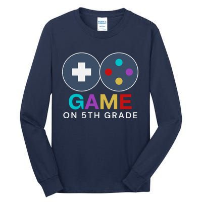 Back To School Game On 5th Grade Funny Gamer Tall Long Sleeve T-Shirt