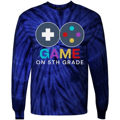 Back To School Game On 5th Grade Funny Gamer Tie-Dye Long Sleeve Shirt