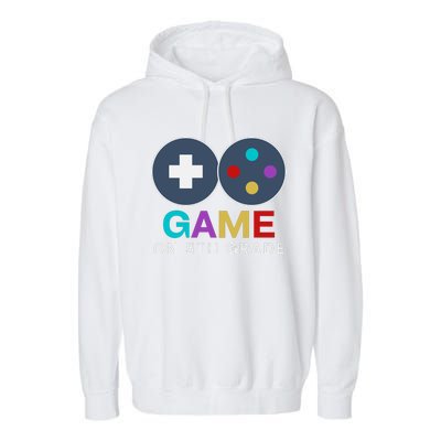 Back To School Game On 5th Grade Funny Gamer Garment-Dyed Fleece Hoodie