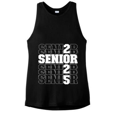 Back To School Officially A Senior Senior Class Of 2025 Ladies PosiCharge Tri-Blend Wicking Tank