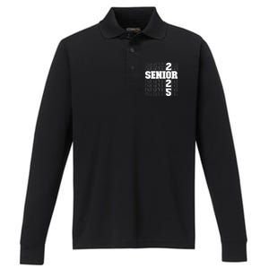 Back To School Officially A Senior Senior Class Of 2025 Performance Long Sleeve Polo