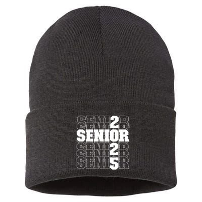Back To School Officially A Senior Senior Class Of 2025 Sustainable Knit Beanie