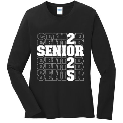 Back To School Officially A Senior Senior Class Of 2025 Ladies Long Sleeve Shirt