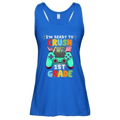 Back To School Im Ready To Crush 1St Grade Video Game Meaningful Gift Ladies Essential Flowy Tank