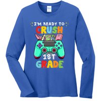 Back To School Im Ready To Crush 1St Grade Video Game Meaningful Gift Ladies Long Sleeve Shirt