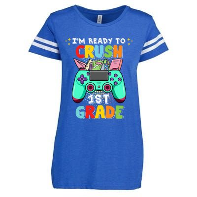 Back To School Im Ready To Crush 1St Grade Video Game Meaningful Gift Enza Ladies Jersey Football T-Shirt