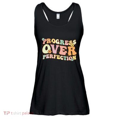 Back To School Progress Over Perfection Motivational Gifts Ladies Essential Flowy Tank