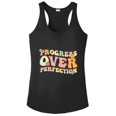 Back To School Progress Over Perfection Motivational Gifts Ladies PosiCharge Competitor Racerback Tank