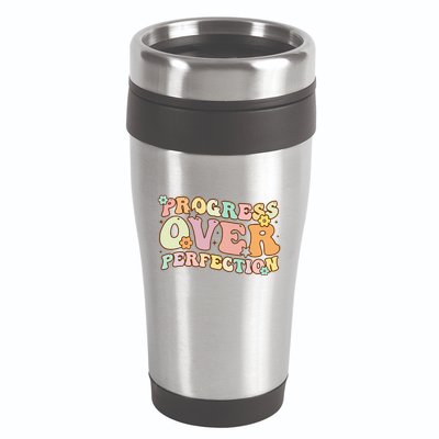 Back To School Progress Over Perfection Motivational Gifts 16oz Travel Tumbler