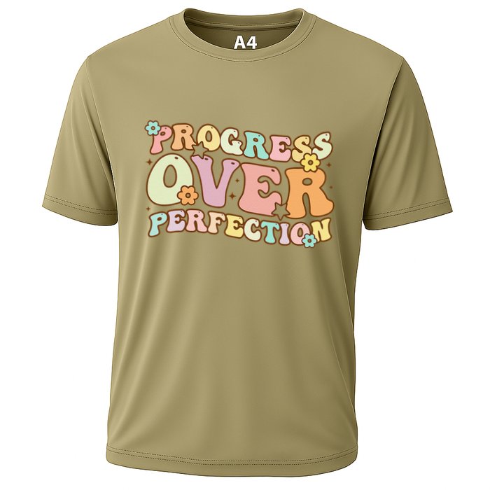 Back To School Progress Over Perfection Motivational Gifts Cooling Performance Crew T-Shirt