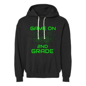 Back To School Game On 2nd Grade Funny Gamer Garment-Dyed Fleece Hoodie