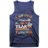 Back To School I Survived My First Year Of Teaching Groovy Tank Top