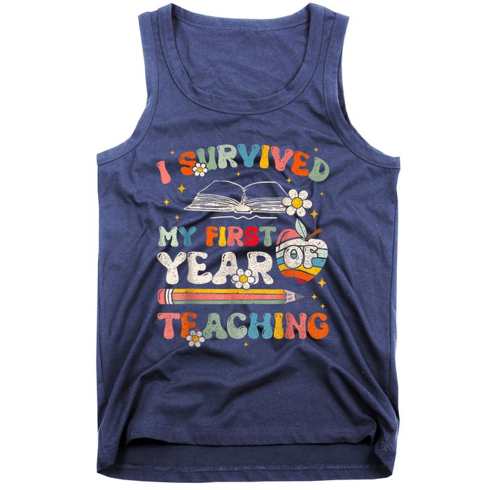 Back To School I Survived My First Year Of Teaching Groovy Tank Top