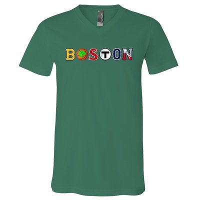 Bawston Townie Sports V-Neck T-Shirt