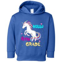 Back To School Unicorn Hello First Day Of Fourth Grade Gift Toddler Hoodie