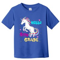 Back To School Unicorn Hello First Day Of Fourth Grade Gift Toddler T-Shirt