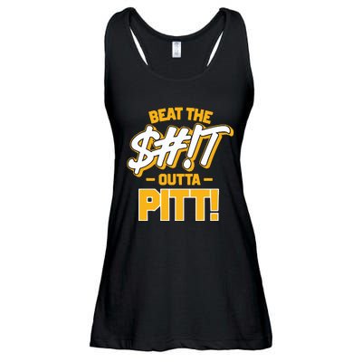 Beat The Shit Outta Pitt West Virginia Ladies Essential Flowy Tank